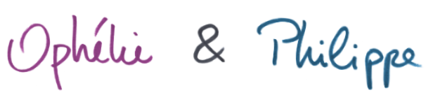 signatures Ophélie et Philippe